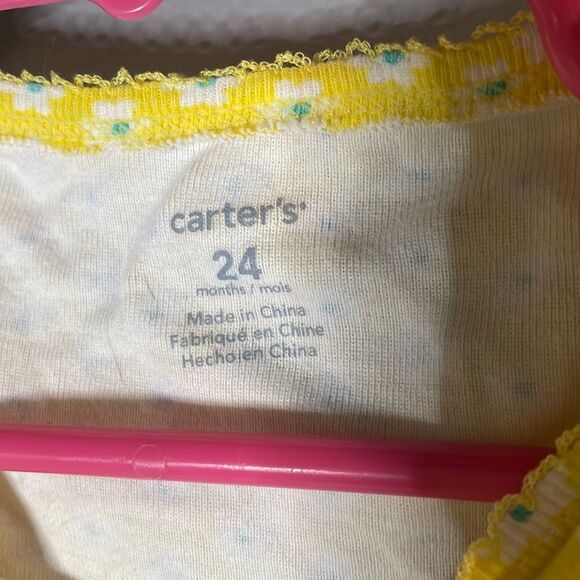 Carter’s long sleeves printed one piece baby girl 24 months-yellow - Picture 2 of 10